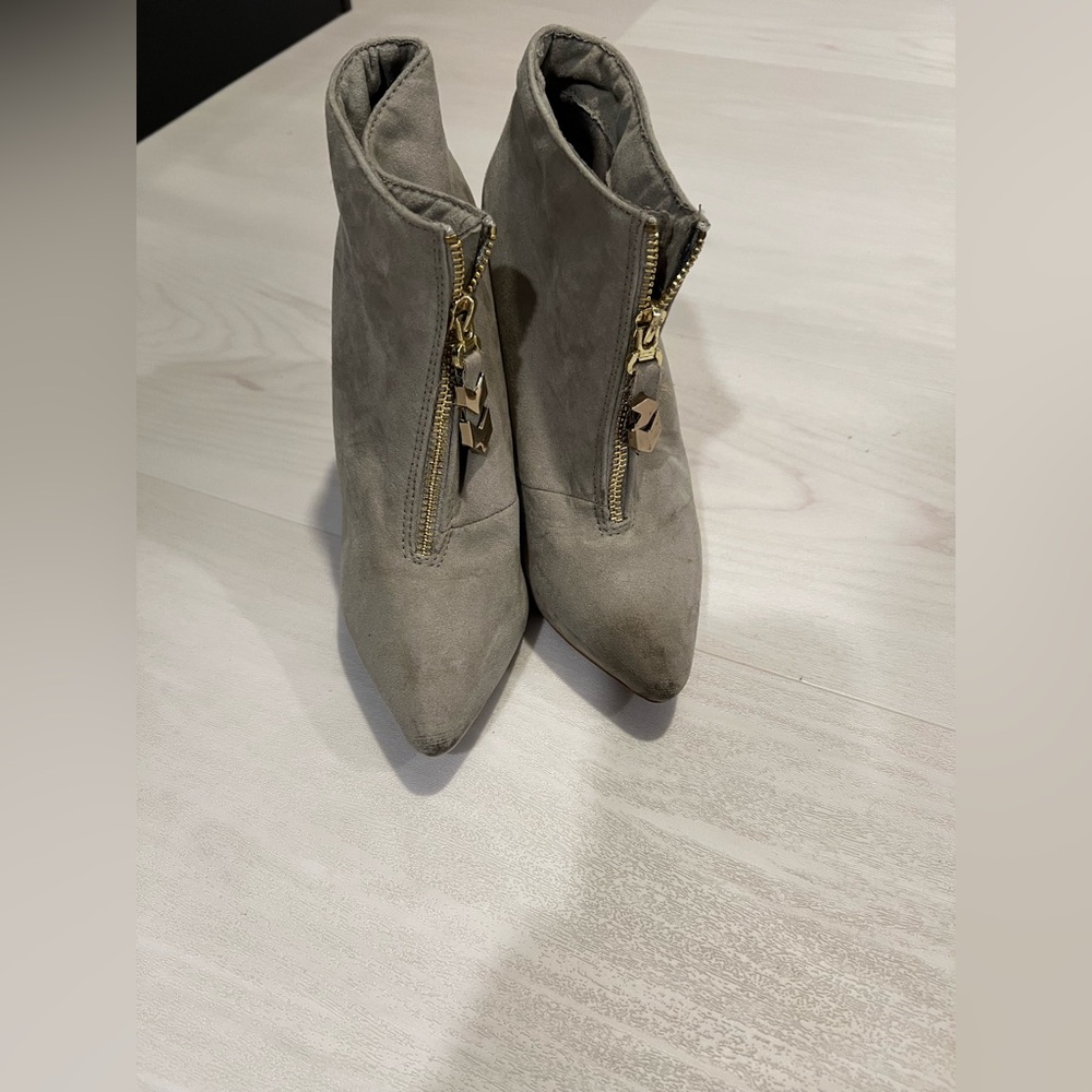Gray high heels